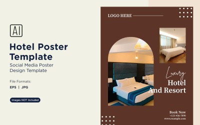 Modello di progettazione di poster di marketing alberghiero 35