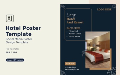 Modello di progettazione di poster di marketing alberghiero 41