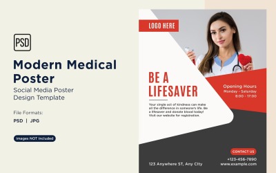 Modello di progettazione di poster medici 70