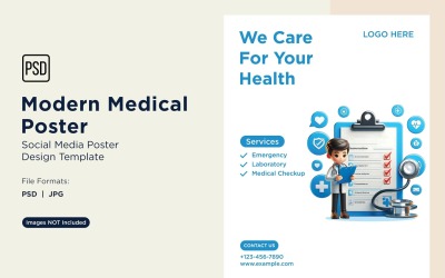 Modello di progettazione di poster medici 75