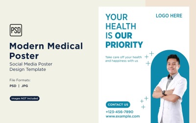 Modello di progettazione di poster medici 80