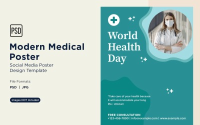 Modello di progettazione di poster medico 98