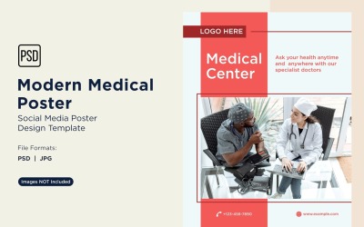 Plantilla de diseño de póster médico 53