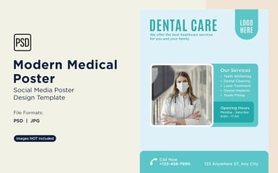 Plantilla de diseño de póster médico 57
