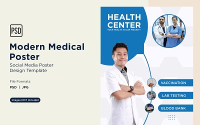 Plantilla de diseño de póster médico 88