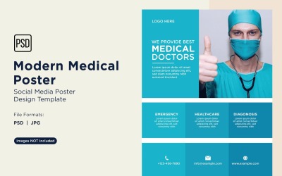 Plantilla de diseño de póster médico n.° 43