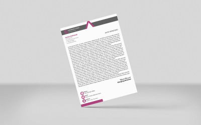 Colori creativi per carta intestata Modello di identità per carta intestata aziendale Design stile minimale (colore 2)