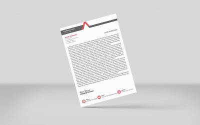 Kreativt brevpapper 2 färger Företagsbrevpapper Identitetsmall Design Minimal Style