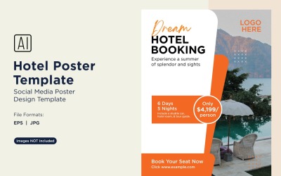 Modello di progettazione di poster di marketing alberghiero 32