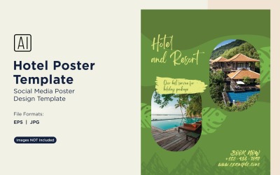 Modello di progettazione di poster di marketing alberghiero 37