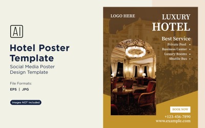 Modello di progettazione di poster di marketing alberghiero 49