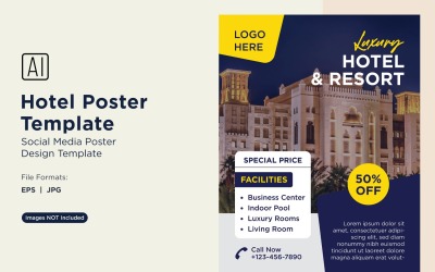 Modello di progettazione di poster di marketing alberghiero 75