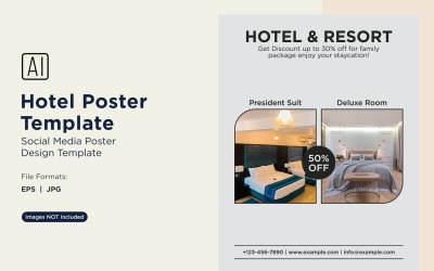 Modello di progettazione di poster di marketing alberghiero 77