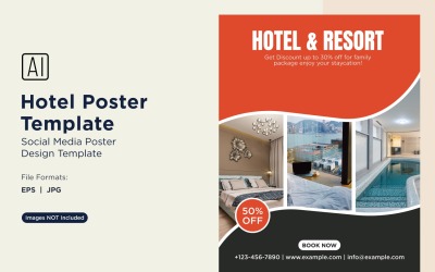 Modello di progettazione di poster di marketing alberghiero 78
