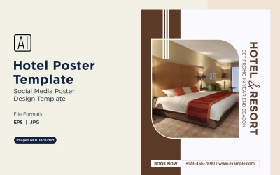 Modello di progettazione di poster di marketing alberghiero 97
