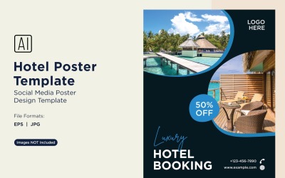 Szablon projektu plakatu marketingowego hotelu 38