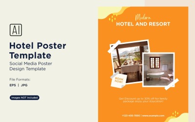 Szablon projektu plakatu marketingowego hotelu 60