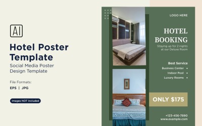 Szablon projektu plakatu marketingowego hotelu 84