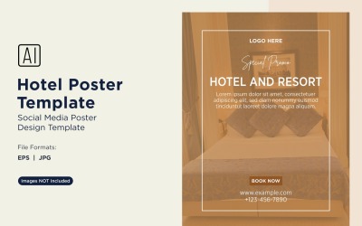 Szablon projektu plakatu marketingowego hotelu 89