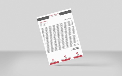 Yaratıcı Antetli Kağıt Renkleri Kurumsal Antetli Kağıt Kimlik Şablonu Tasarımı (siyah bordo renk)