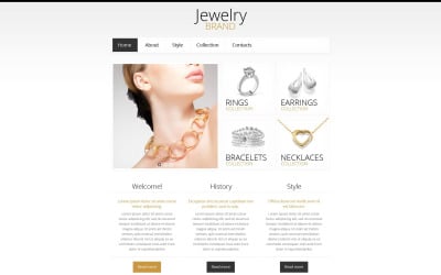 Modello di sito Web reattivo per gioielli
