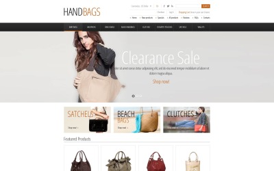 Plantilla ZenCart "Fashionable Handbags" #45226