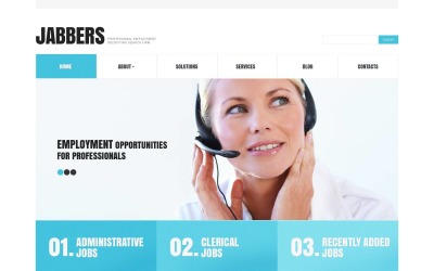"Recruiting Company" - адаптивний WordPress шаблон №45242