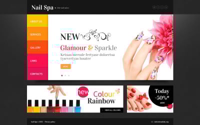 Шаблон веб-сайту манікюрний салон
