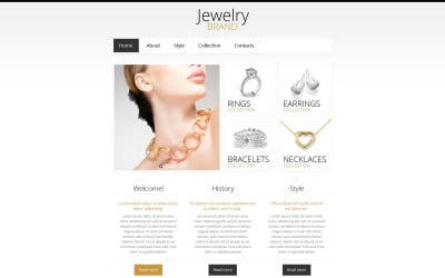 Šablona webových stránek reagující na šperky
