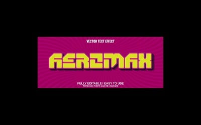 Aeromax Fully Editable 3d Vector Text Effect