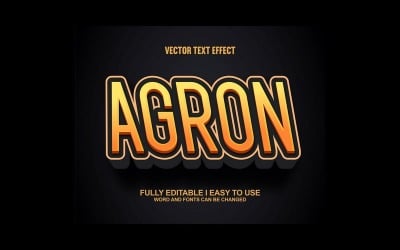 Agron Fully Editable Vector 3D Text Effect