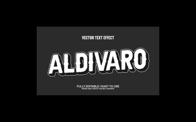 Aldivaro helt redigerbar vektor 3D-texteffekt