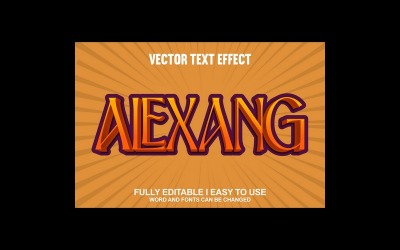 Alexang Effetto testo vettoriale 3D completamente modificabile