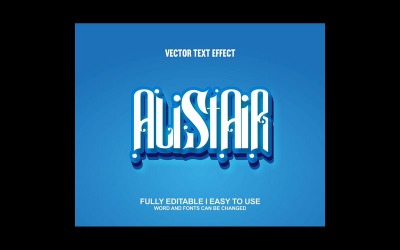 Alistair helt redigerbar vektor 3D-texteffekt