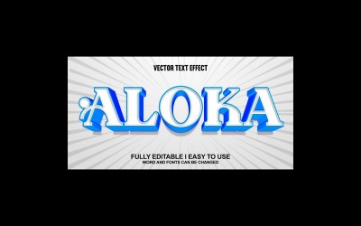 Aloka helt redigerbar vektor 3D-texteffekt