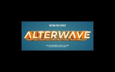 Alterwave helt redigerbar vektor 3D-texteffekt
