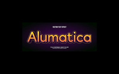 Alumatica helt redigerbar vektor 3D-texteffekt