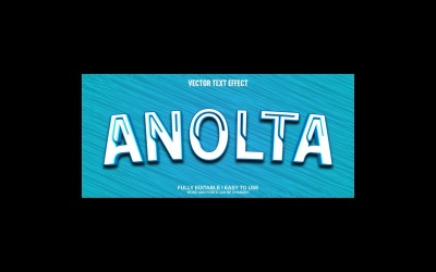 Anolta helt redigerbar vektor 3D-texteffekt