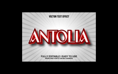 Antolia helt redigerbar vektor 3D-texteffekt