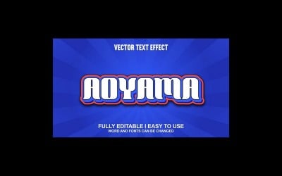 Aoyama Fully Editable Vector 3D Text Effect