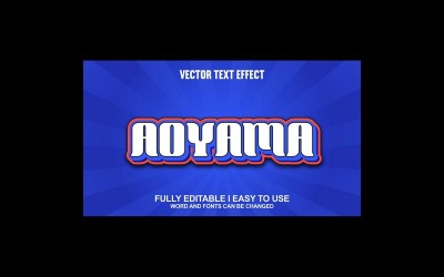 Aoyama helt redigerbar vektor 3D-texteffekt