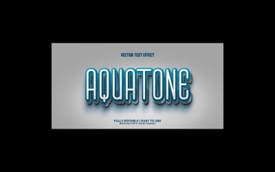 Aquatone Fully Editable Vector 3D Text Effect