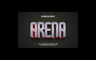 Arena helt redigerbar vektor 3D texteffekt