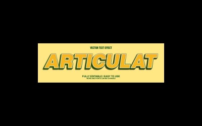 Artikulat helt redigerbar vektor 3D-texteffekt