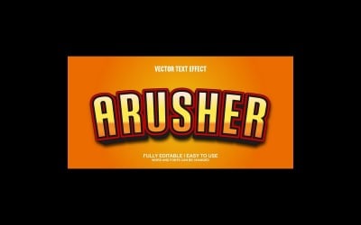 Arusher Fully Editable Vector 3D Text Effect