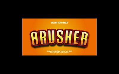 Arusher helt redigerbar vektor 3D-texteffekt