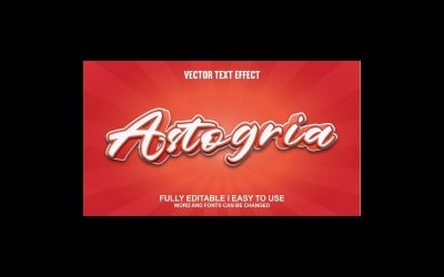 Astogria helt redigerbar vektor 3D-texteffekt