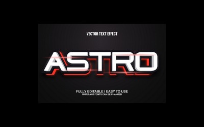 Astro helt redigerbar vektor 3D-texteffekt