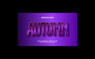 Autumn Fully Editable Vector 3D Text Effect