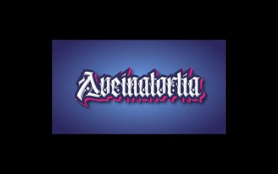 Aveinatortia helt redigerbar vektor 3D-texteffekt
